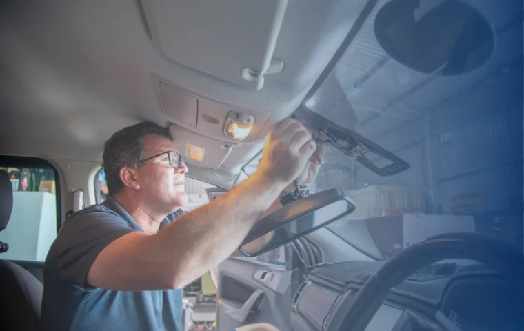 ADAS camera module and wiring during windscreen replacement in Busselton